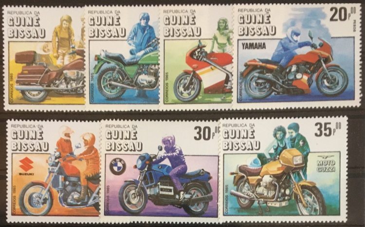 Guinea Bissau 1985 – 7 kompl. ** – Motorcyklar