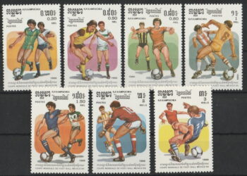 Kampuchea 1986 – 7 kompl. ** – Fotbolls VM