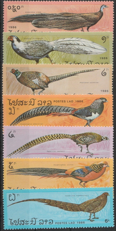 Laos 1986 – 7 kompl. ** – Fåglar