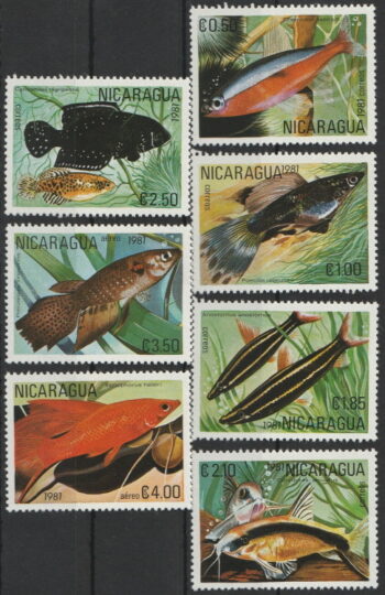 Nicaragua 1981 – 7 kompl. ** – Fiskar