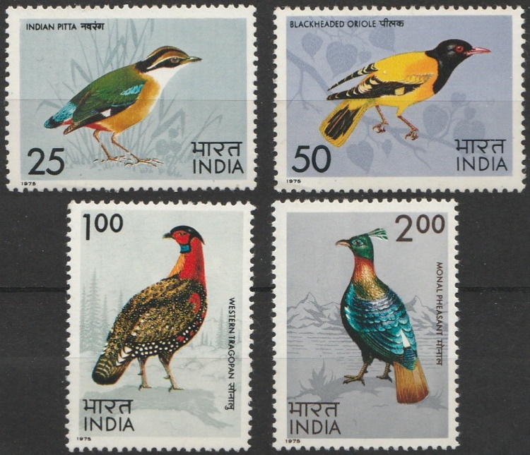 Indien 1975 – 4 kompl ** – Fåglar