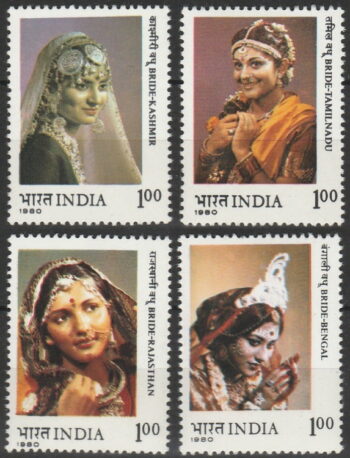 Indien 1980 – 4 kompl ** – Brudutsmyckningar
