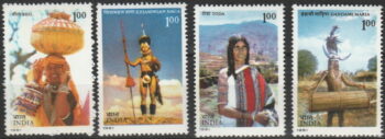 Indien 1981 – 4 kompl ** – Folknationer